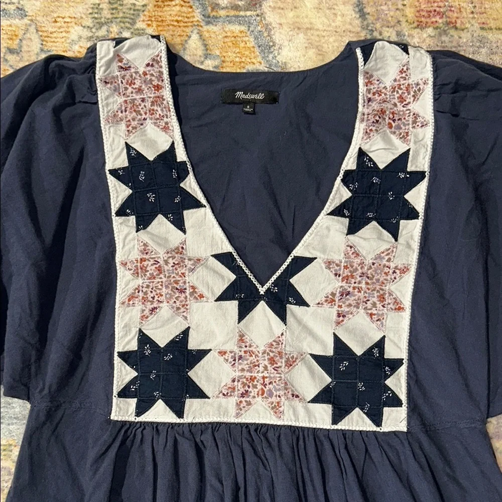 Quilted Patchwork Midi Dress - Picture 2 of 8